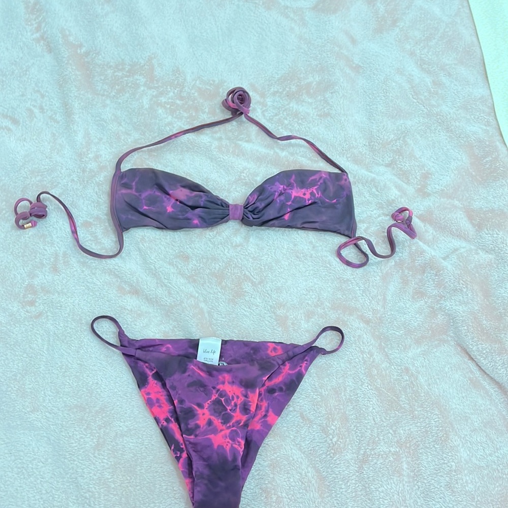 Talk purple and pink bikini set🪸